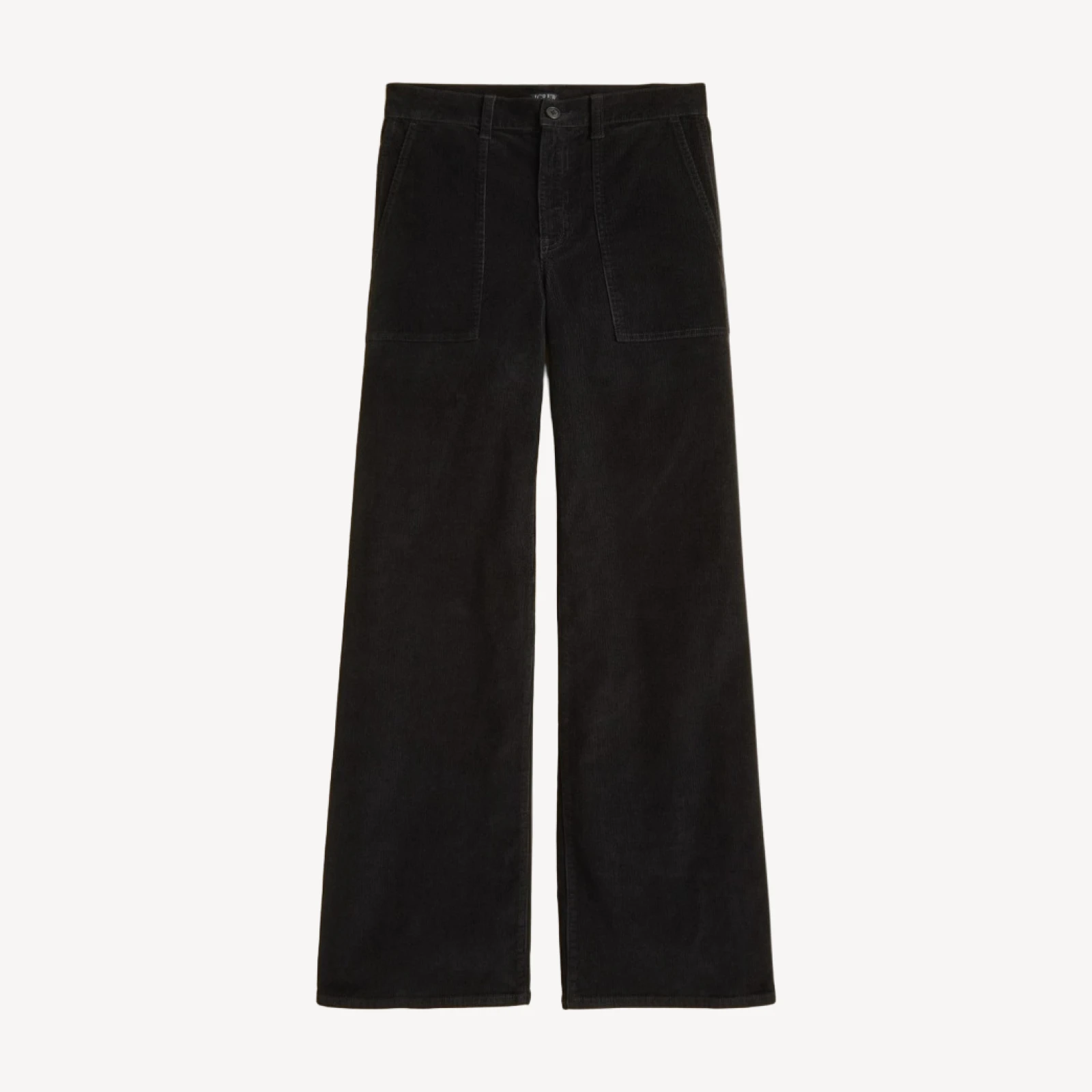 Camp-pocket wide-leg pant in stretch corduroy