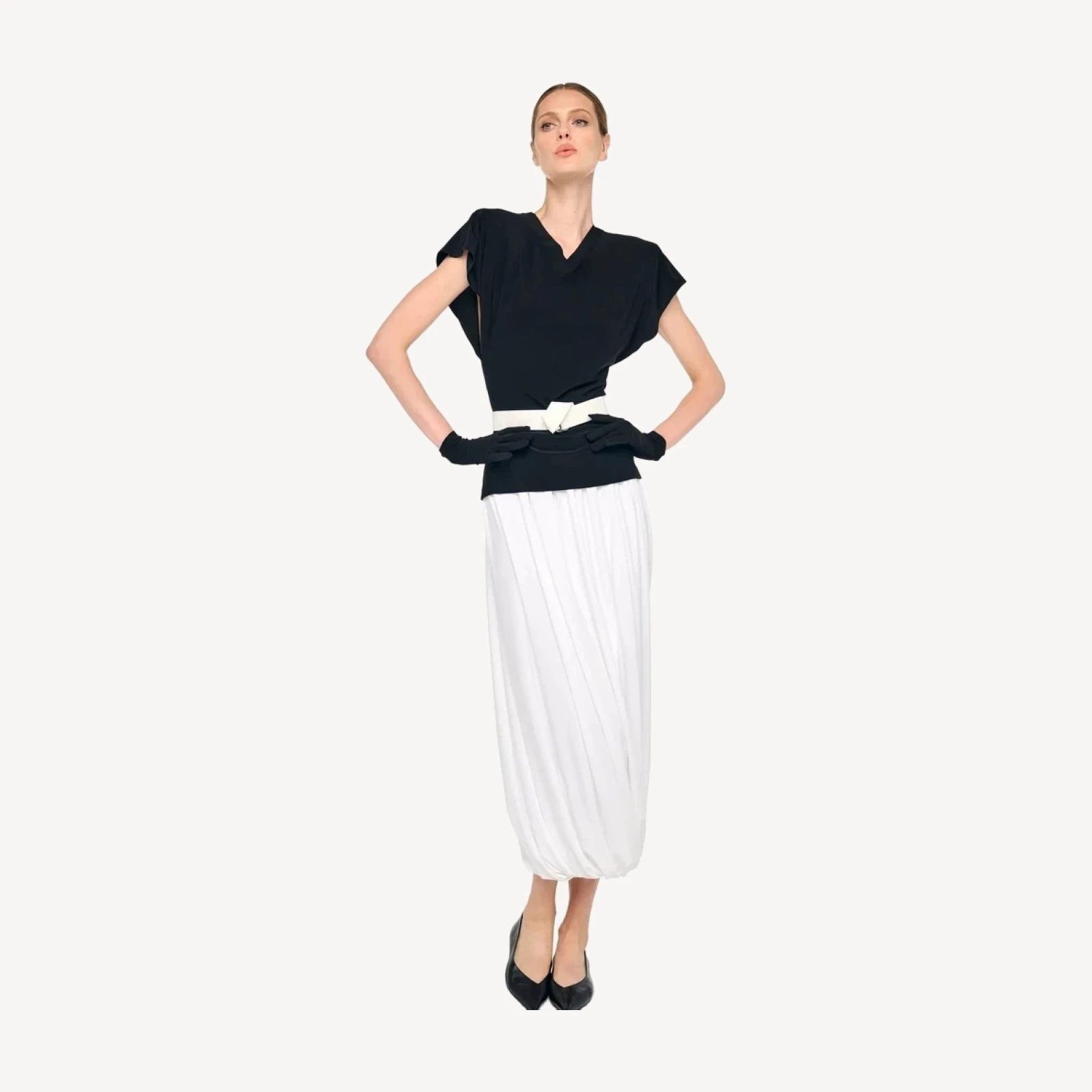 TWIST MIDCALF SKIRT
