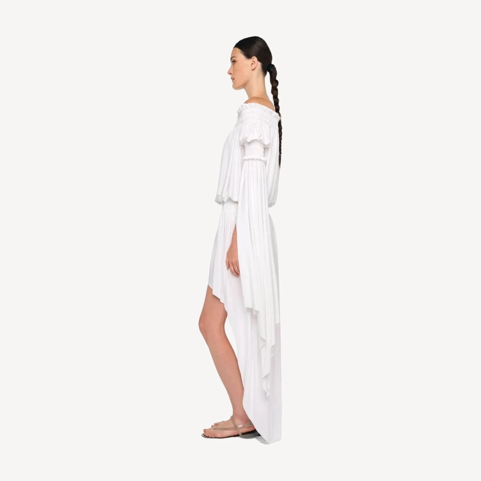 HI LOW PEASANT SKIRT