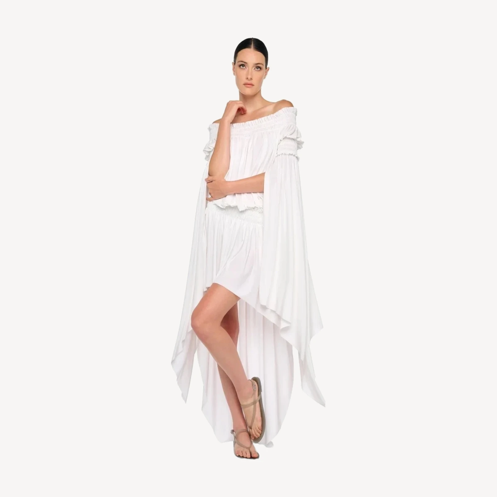 HI LOW PEASANT SKIRT