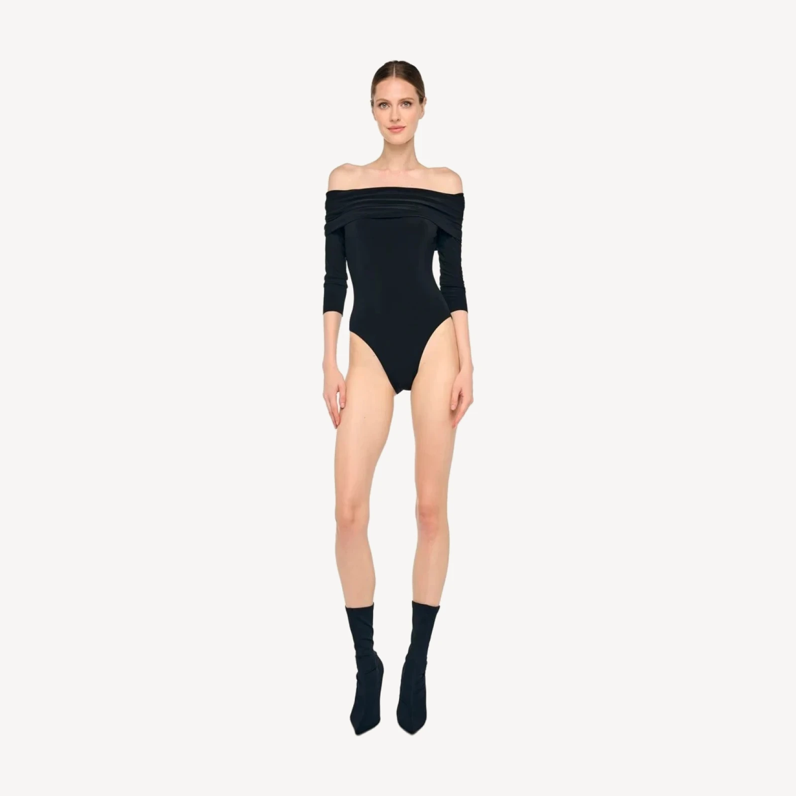3/4 SLEEVE COWL BODYSUIT