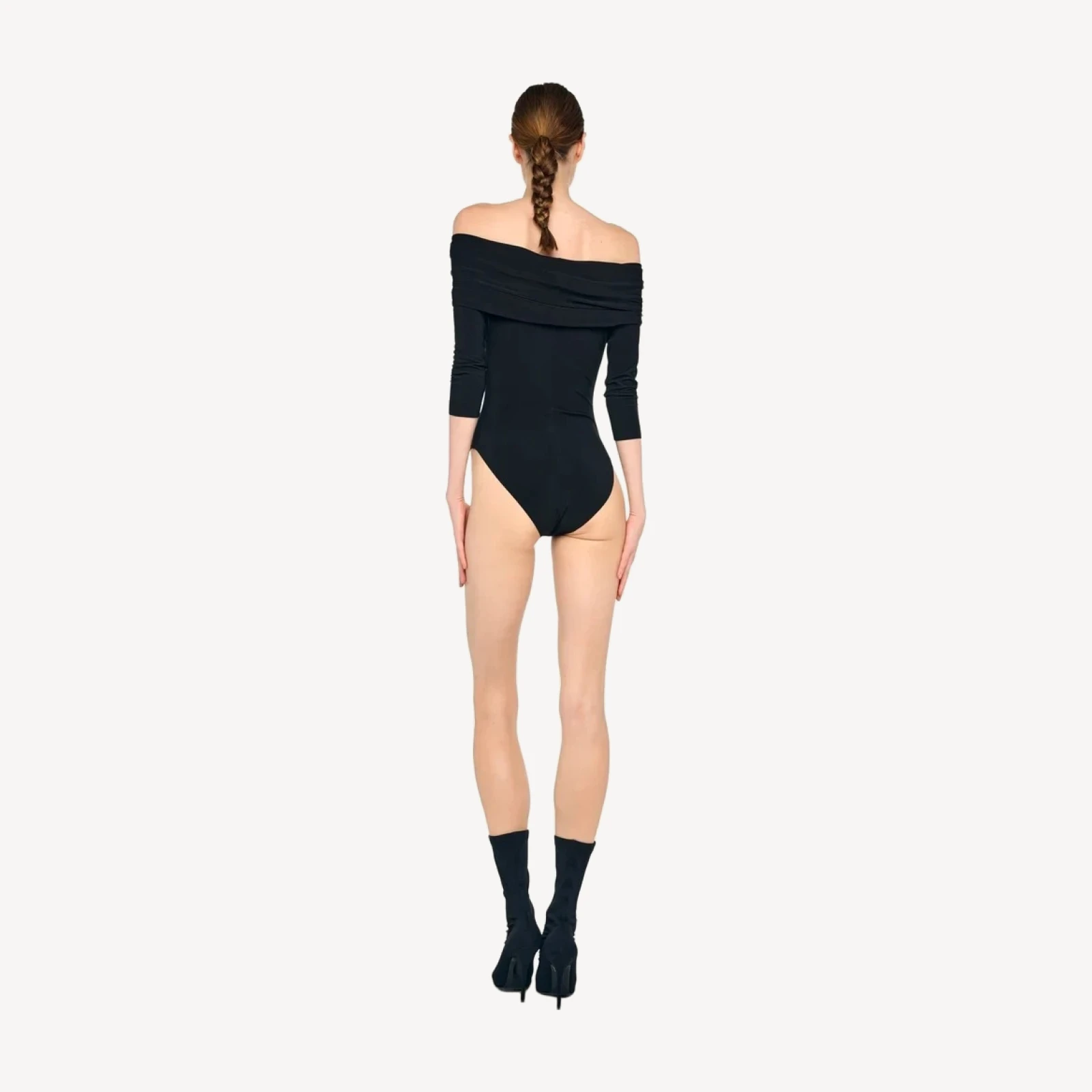 3/4 SLEEVE COWL BODYSUIT