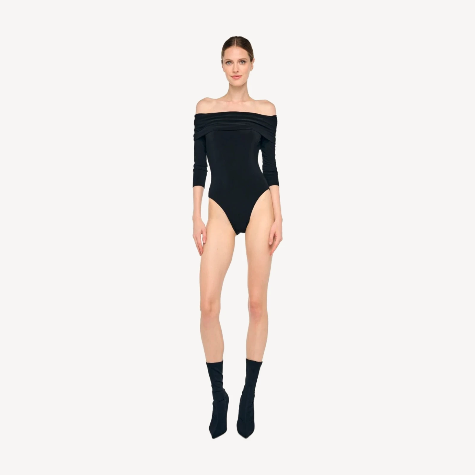 3/4 SLEEVE COWL BODYSUIT