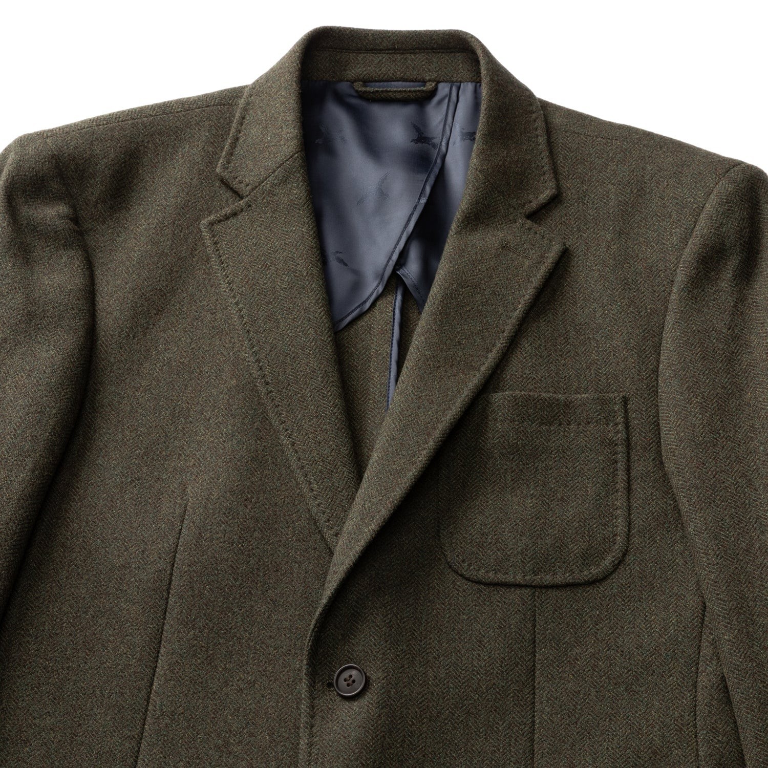 Percy Wool Herringbone Sport Coat - Coming Soon - Dark Olive, photo 4