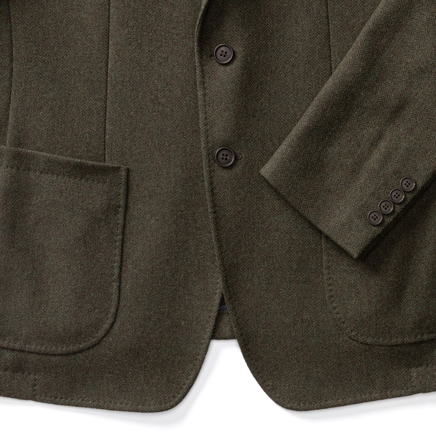 Percy Wool Herringbone Sport Coat - Coming Soon - Dark Olive, photo 5