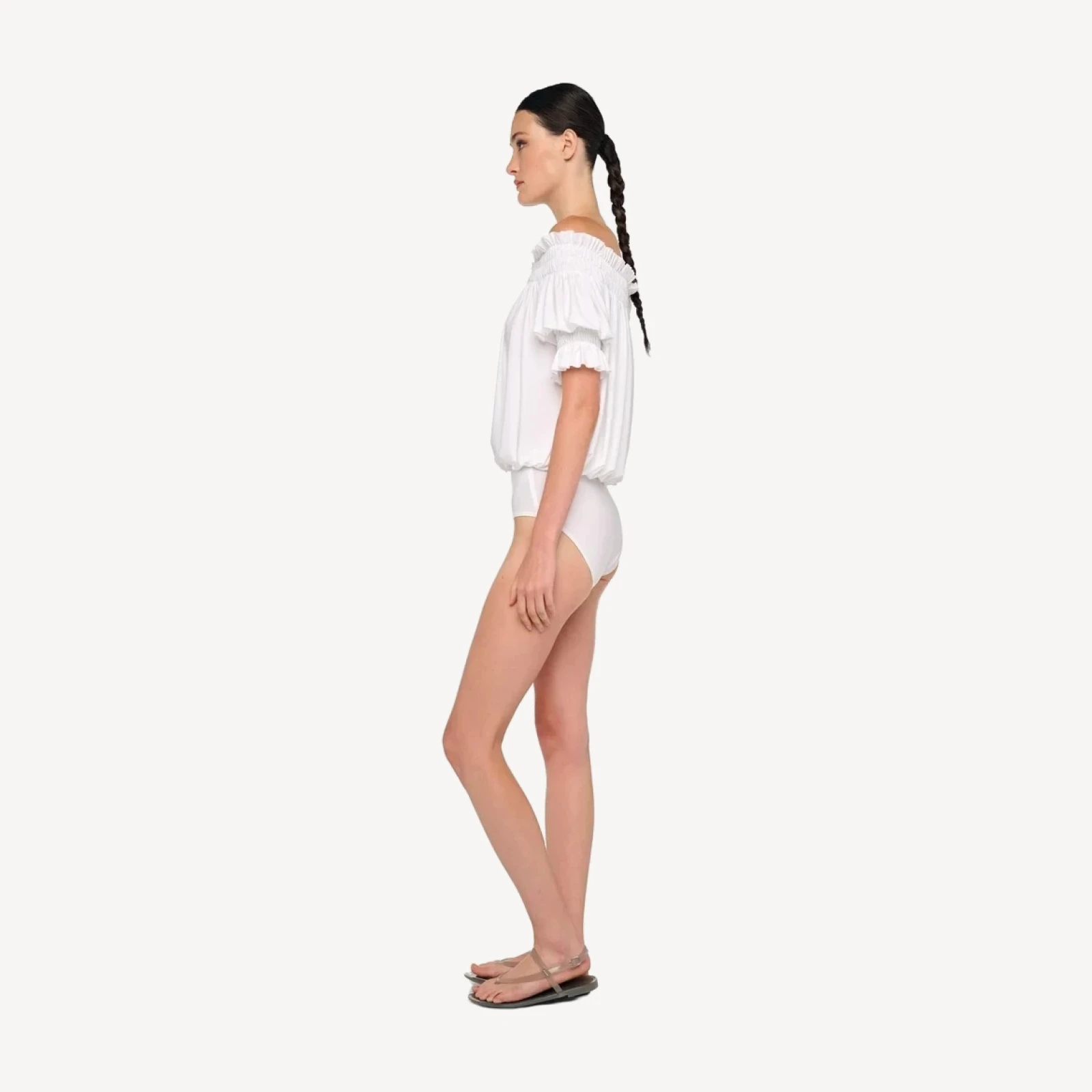 SHORT SLEEVE PEASANT BODYSUIT