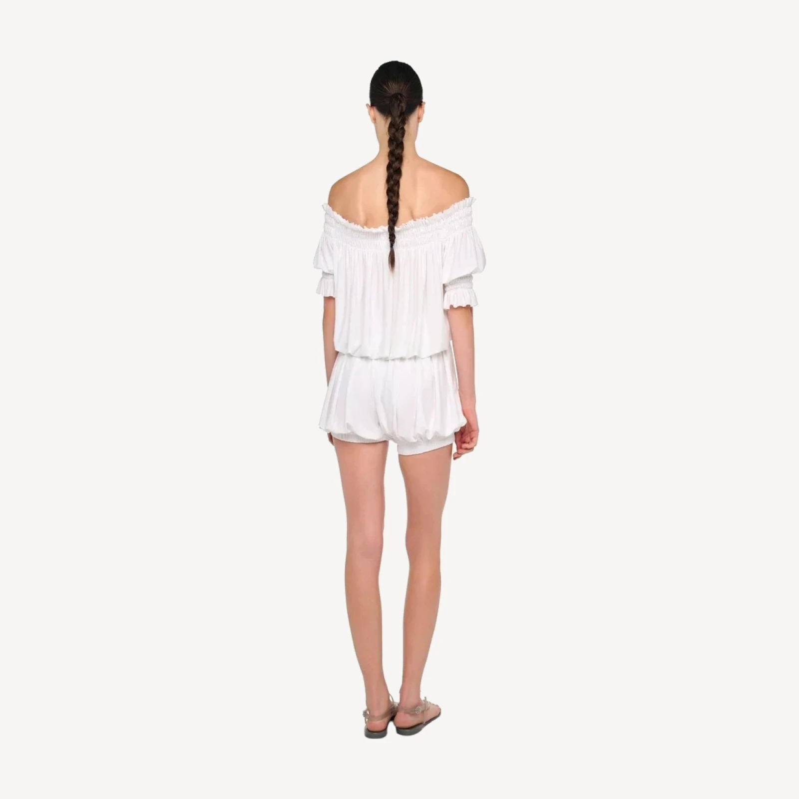 SHORT SLEEVE PEASANT BODYSUIT
