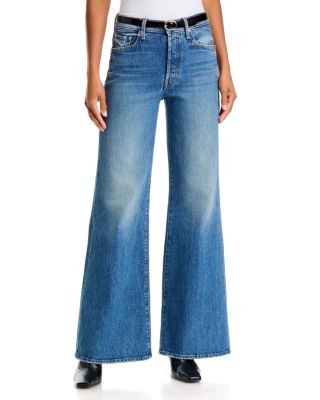Mother The Tomcat Roller Sneak Wide Leg Jeans in On A Roll