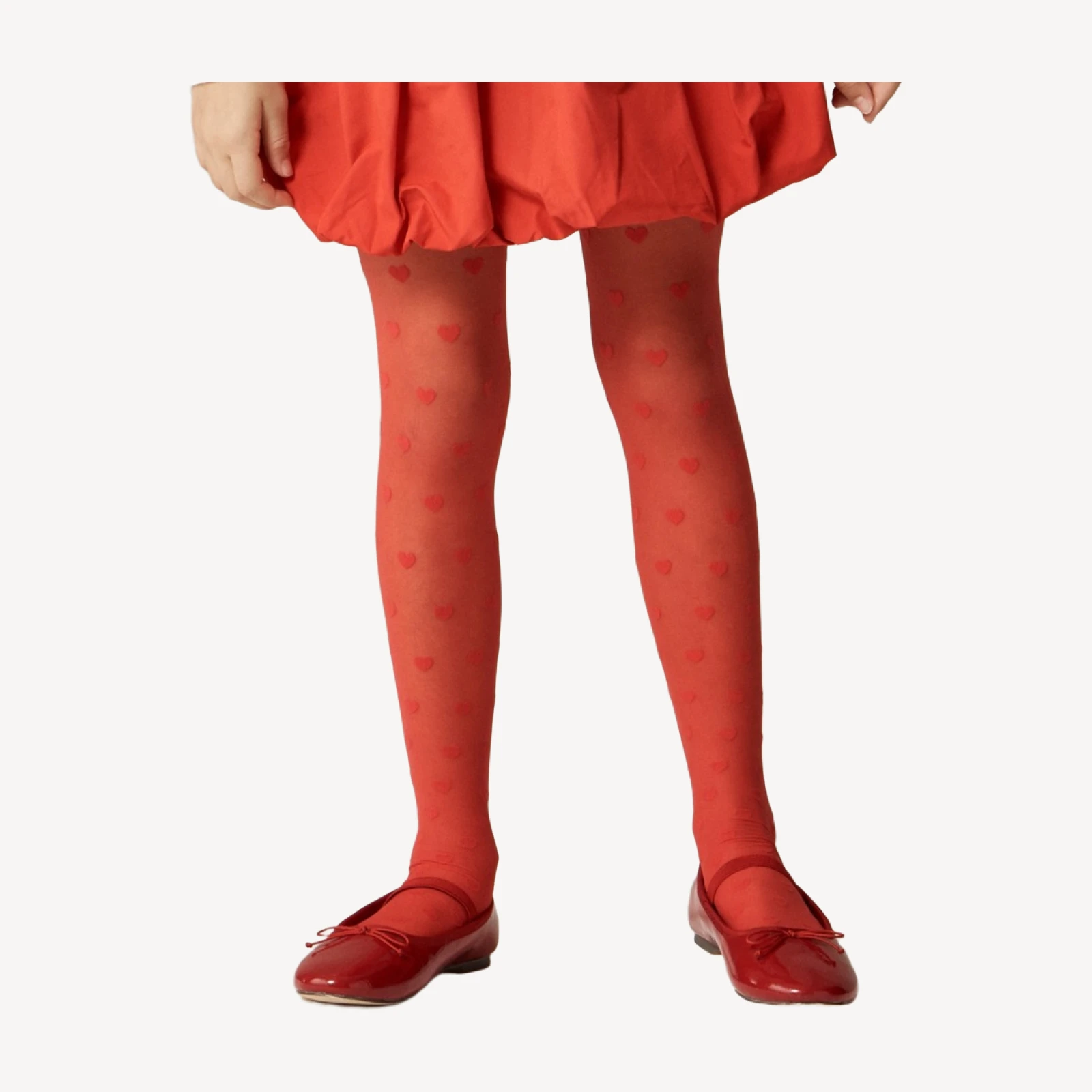 Girls' sheer heart tights