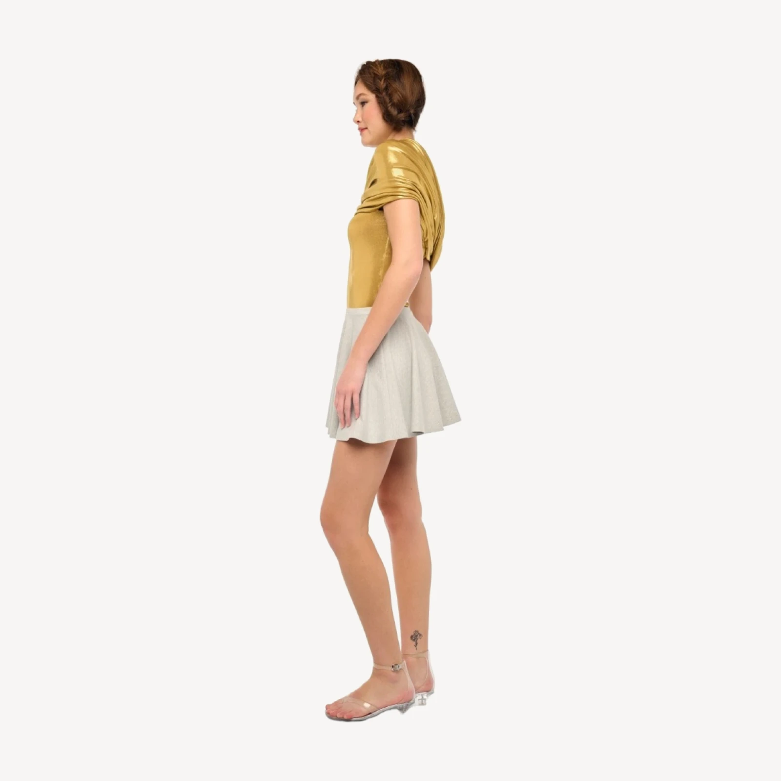 SLEEVELESS COWL NECK BODYSUIT