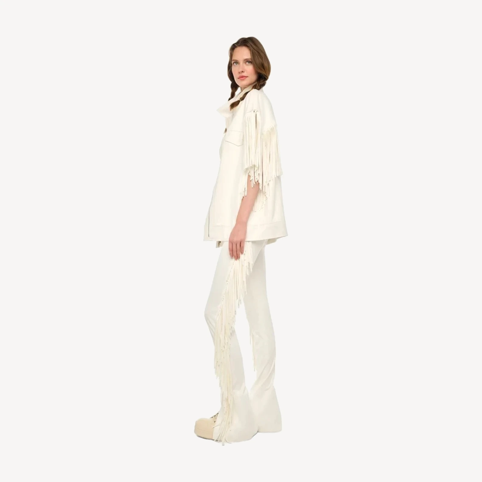FRINGE SPAT JEANS