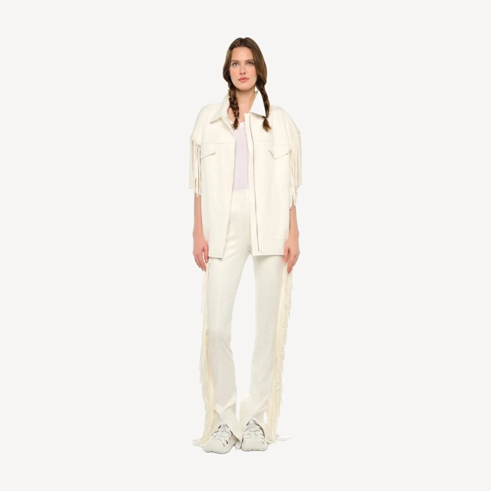 FRINGE SPAT JEANS