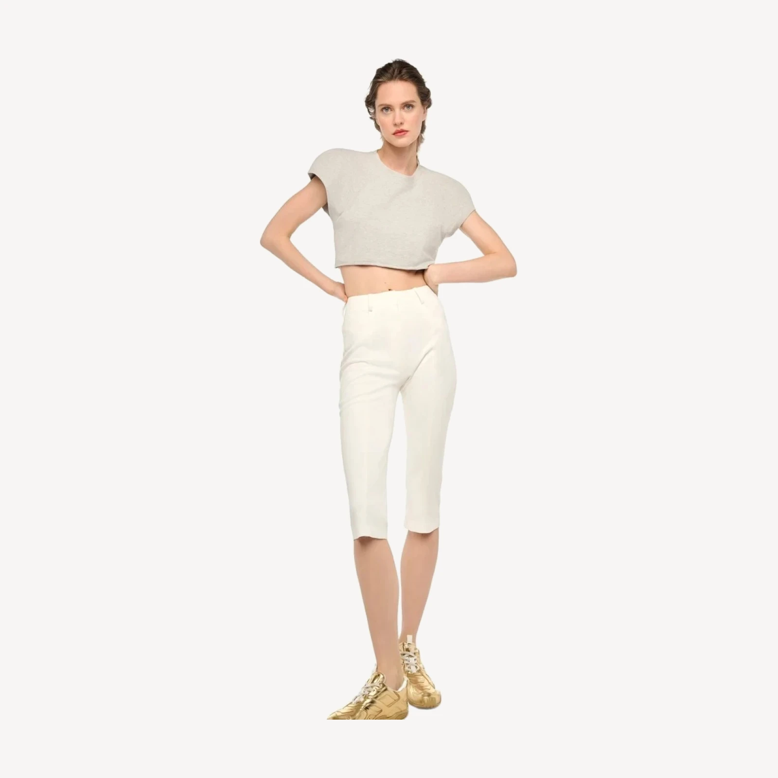 CAP SLEEVE BOMBER CROPPED TOP