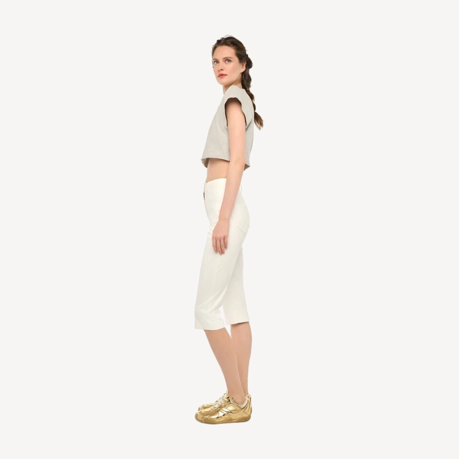 CAP SLEEVE BOMBER CROPPED TOP
