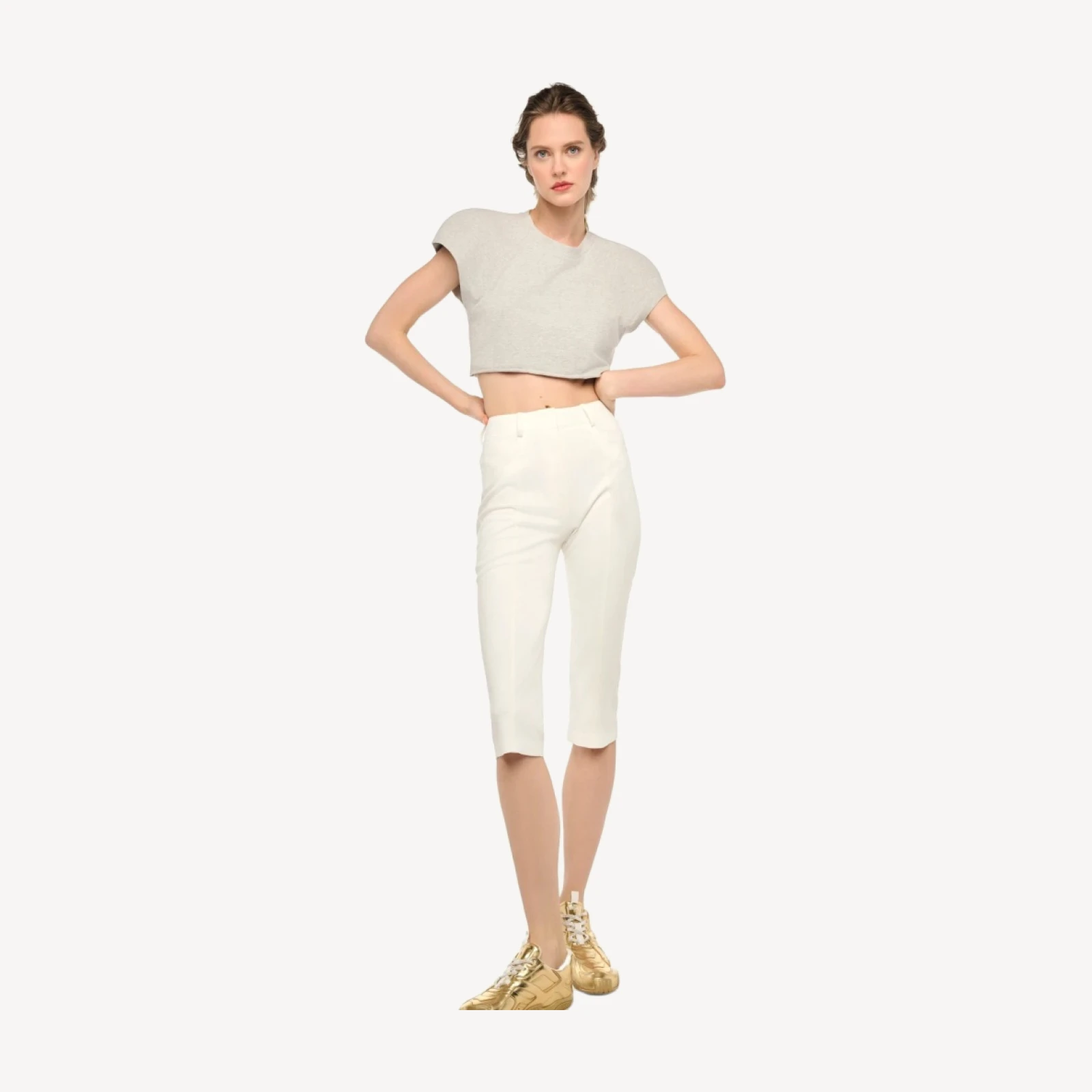 CAP SLEEVE BOMBER CROPPED TOP