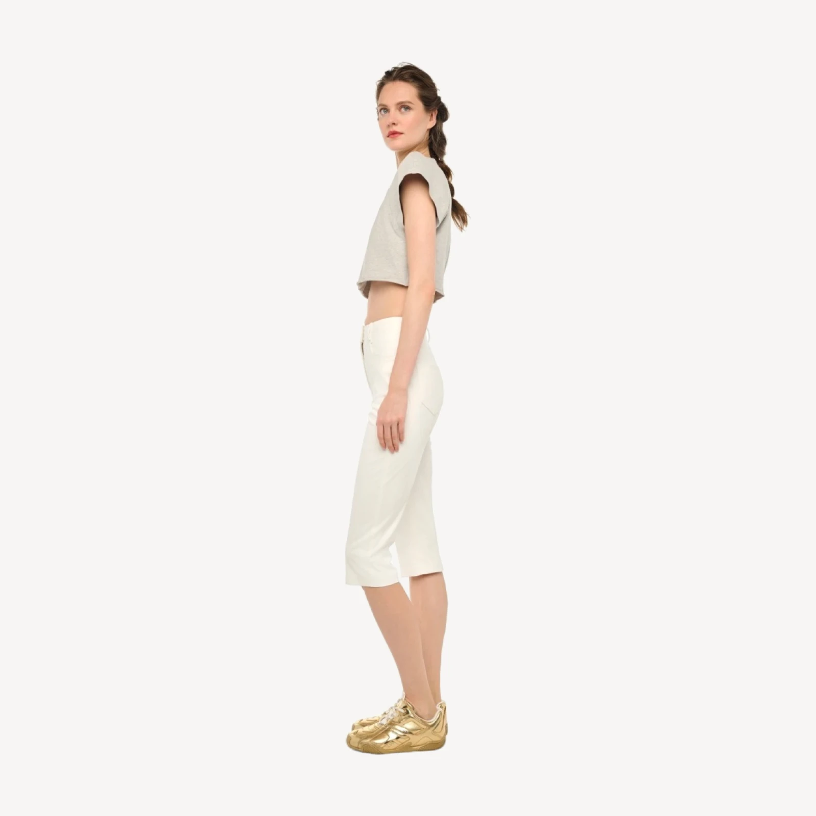 CAP SLEEVE BOMBER CROPPED TOP