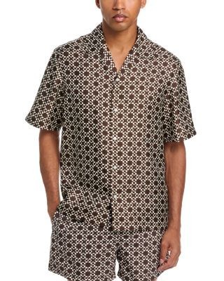 Simkhai Casper Loose Fit Medallion Shirt