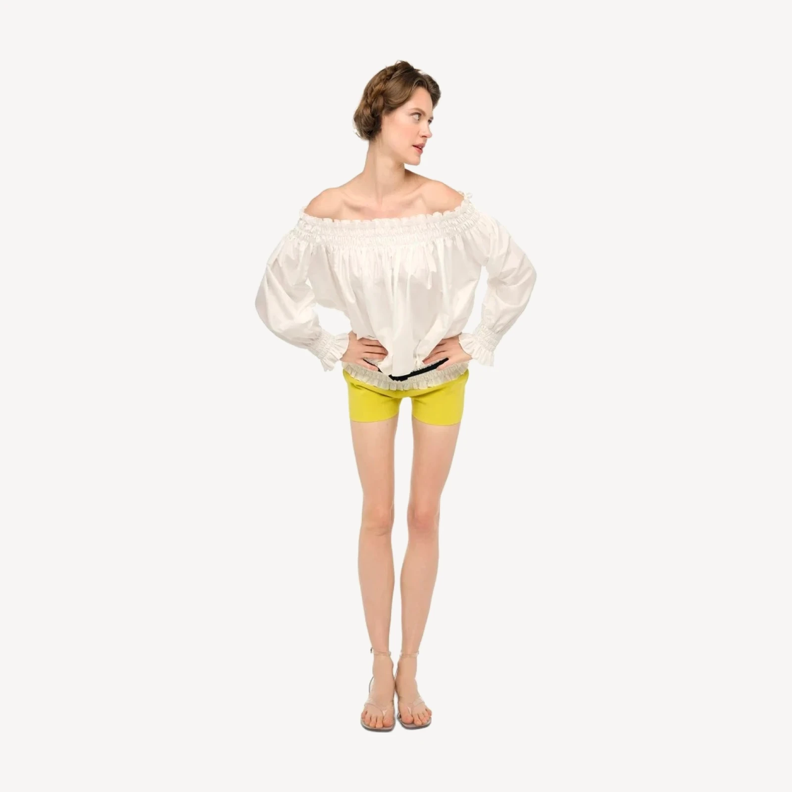 LONG SLEEVE PEASANT TOP
