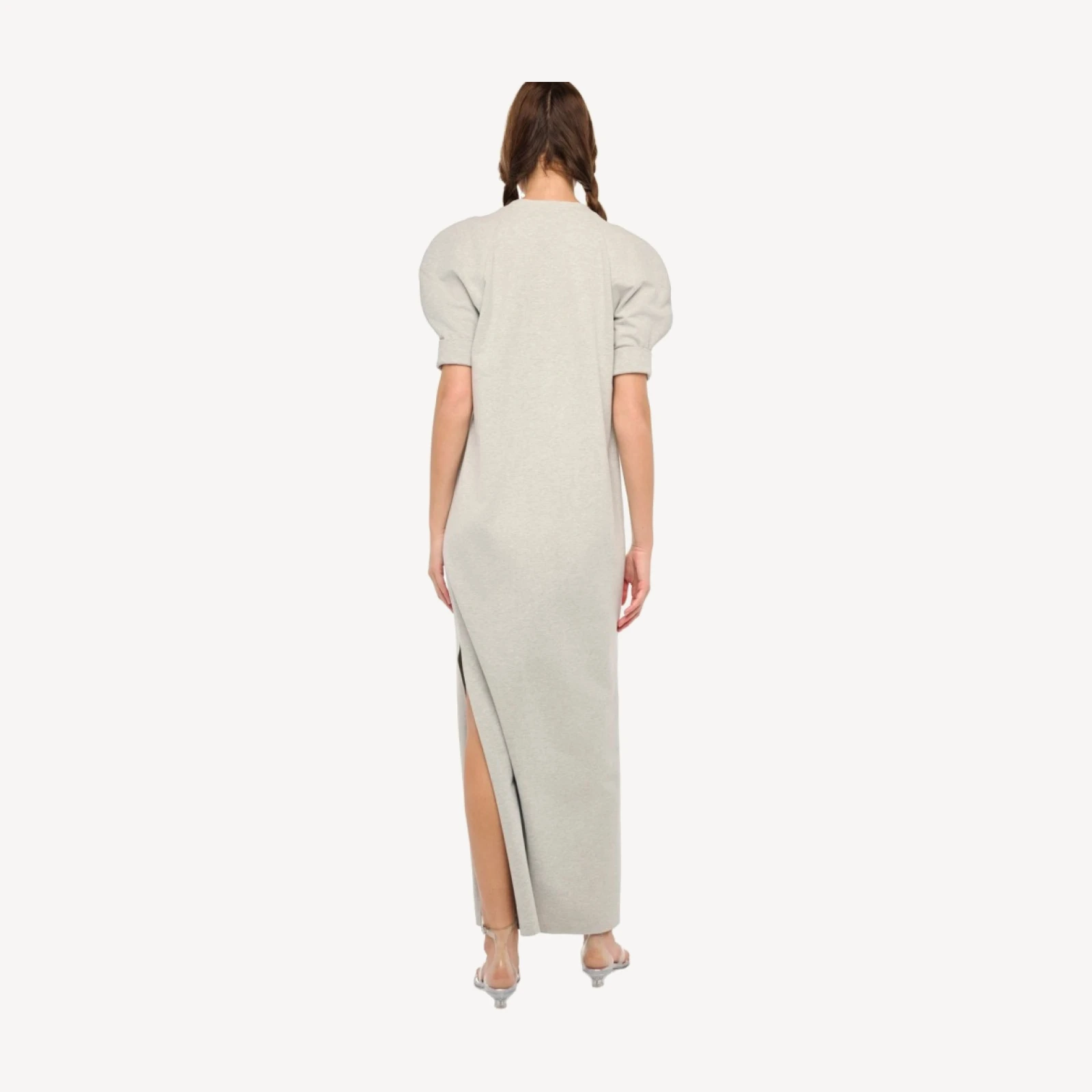SHORT SLEEVE BOMBER 1980S LONG DRESS