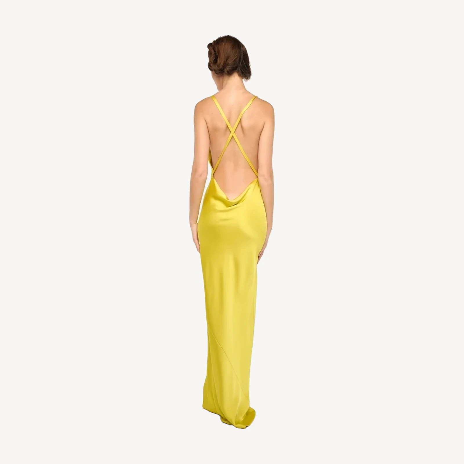 CROSS BACK BIAS GOWN