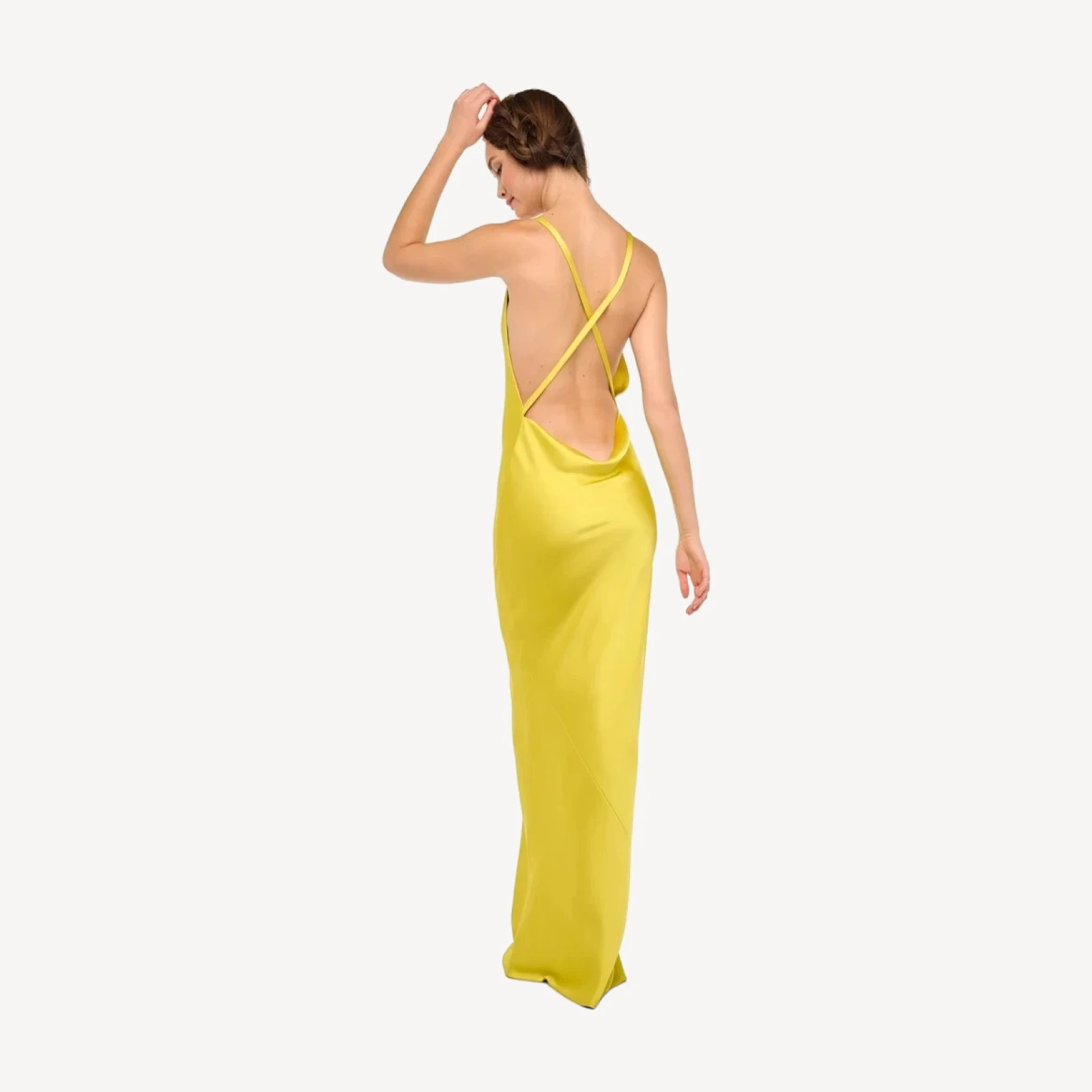 CROSS BACK BIAS GOWN