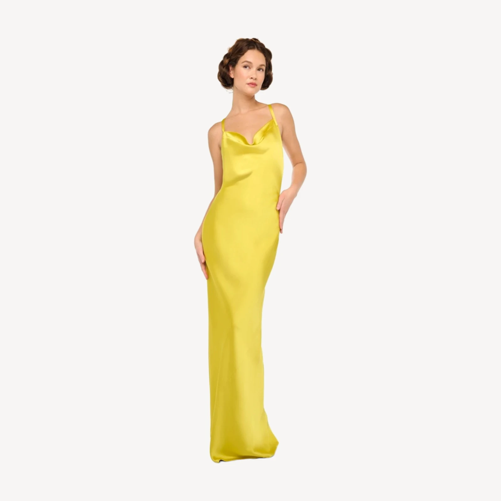 CROSS BACK BIAS GOWN