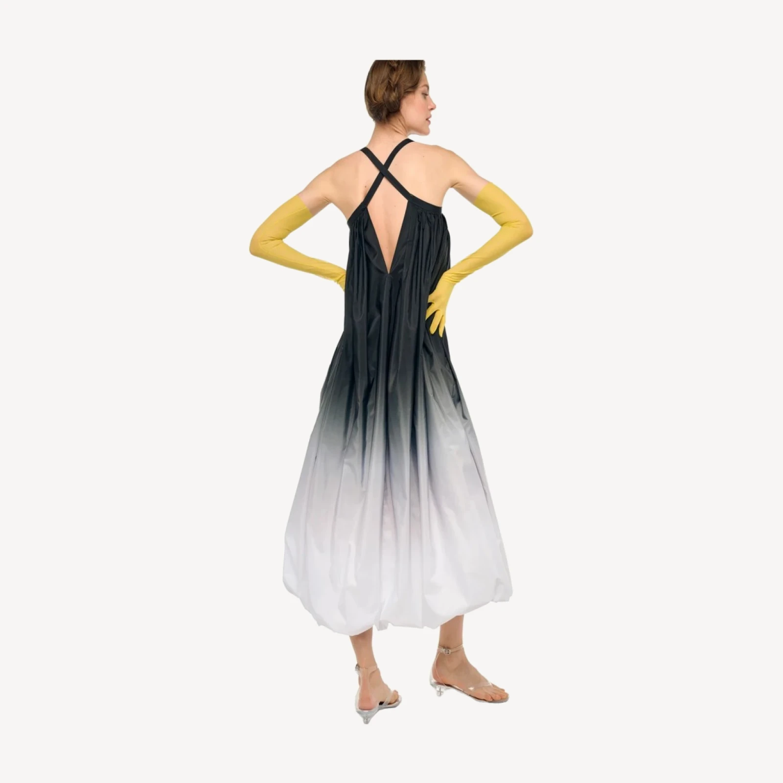 STRAP BUBBLE DRESS TO MIDCALF