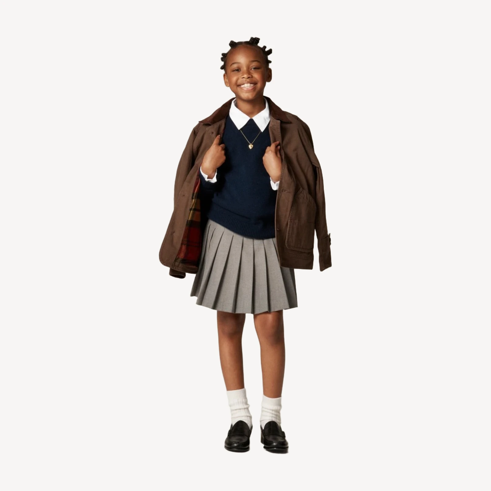 Girls' uniform pleated skirt
