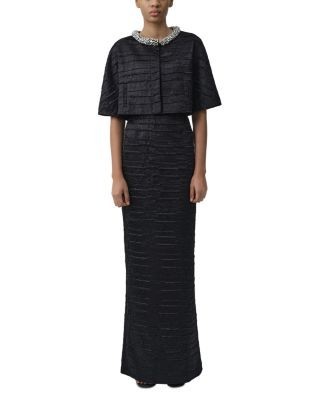 Simkhai Elvessa Cropped Crystal Collar Jacket