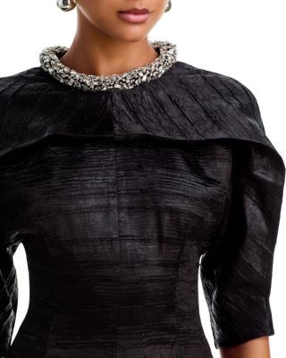 Simkhai Ashleigh Embellished Satin Midi Dress