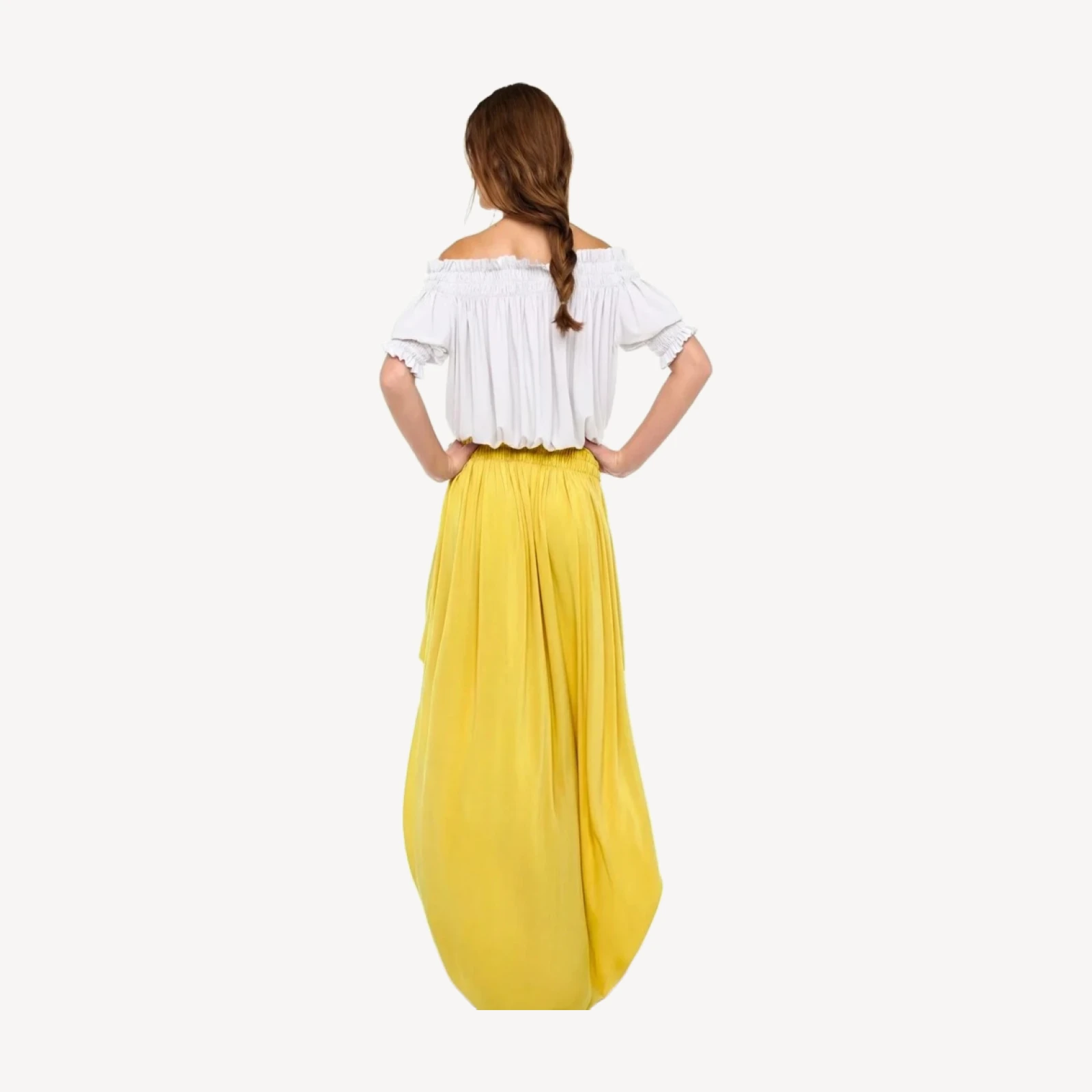 HI LOW PEASANT SKIRT