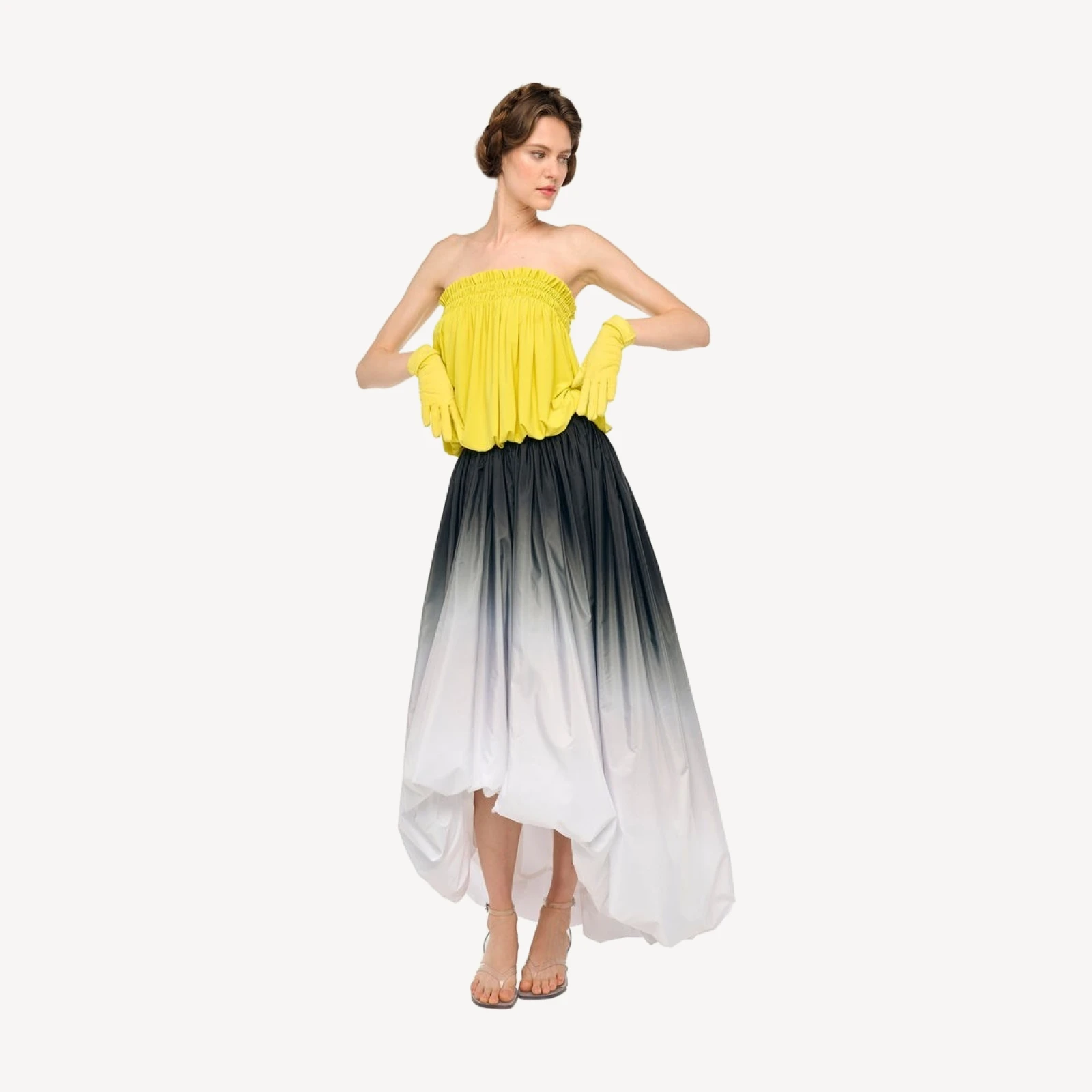STRAPLESS PEASANT BODYSUIT