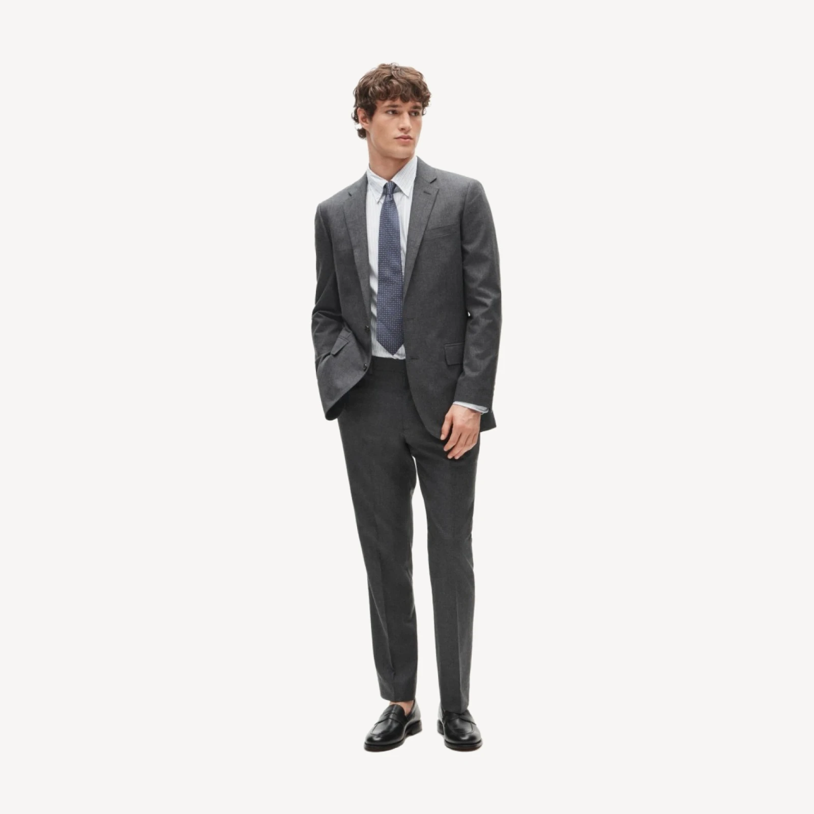 Ludlow Slim-fit suit jacket in English cotton-wool blend