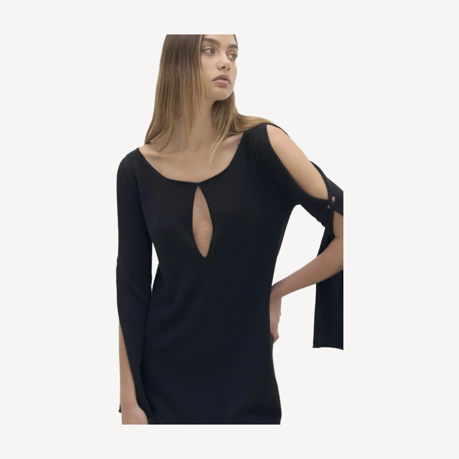 POSITANO CASHMERE KAFTAN - ONYX