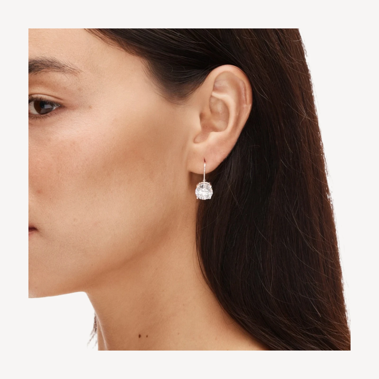 Cubic zirconia drop earrings