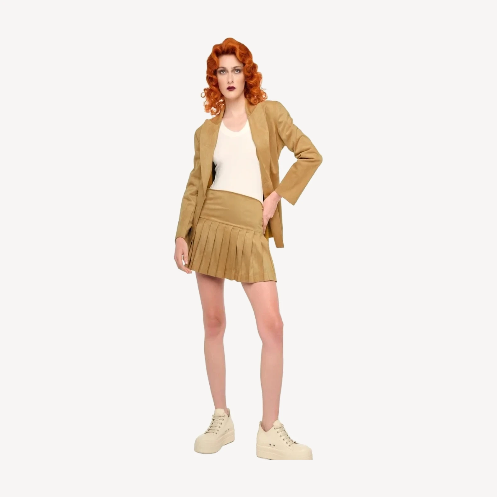 PLEATED MINI SKIRT