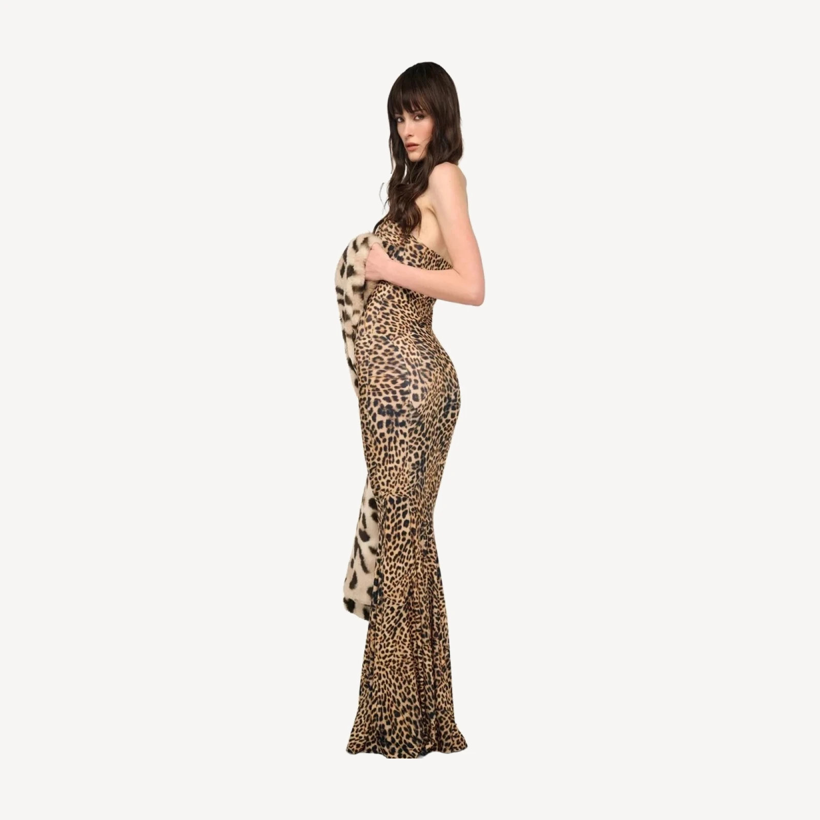 HALTER TURTLE FISHTAIL GOWN