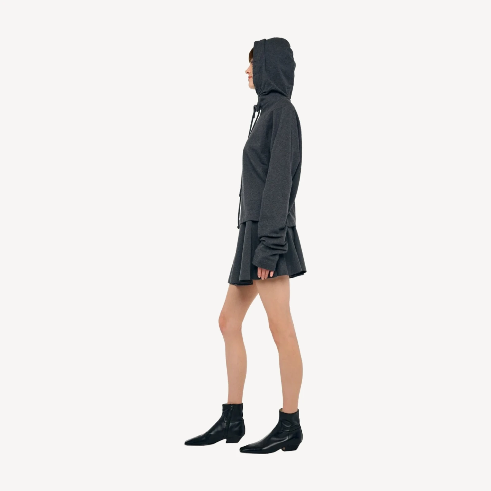 OVERSIZED RAGLAN SLEEVE HOODED TOP