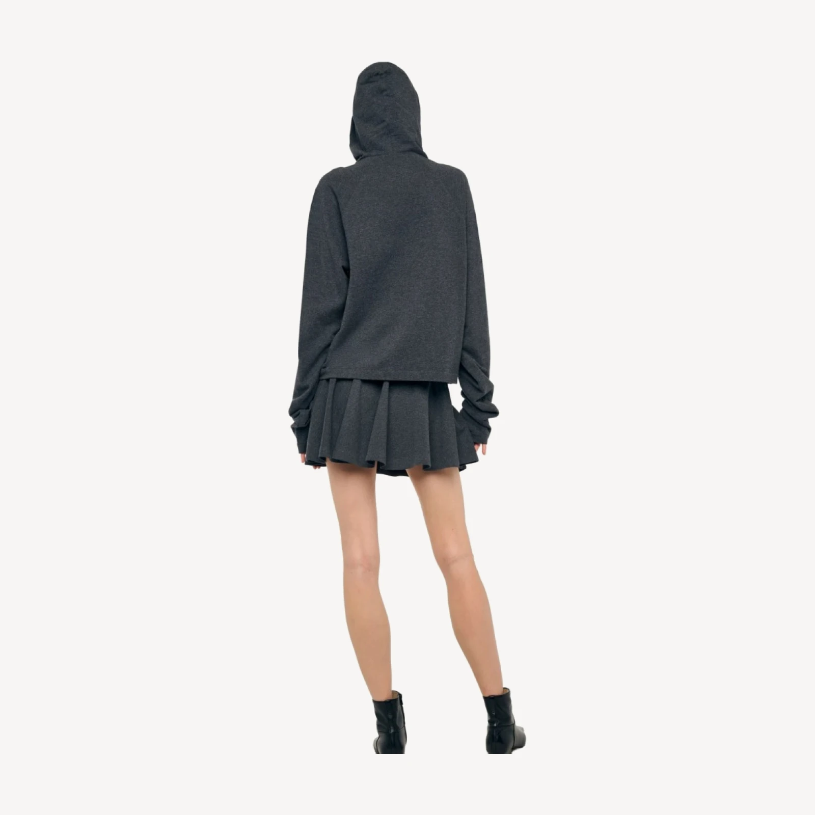 OVERSIZED RAGLAN SLEEVE HOODED TOP