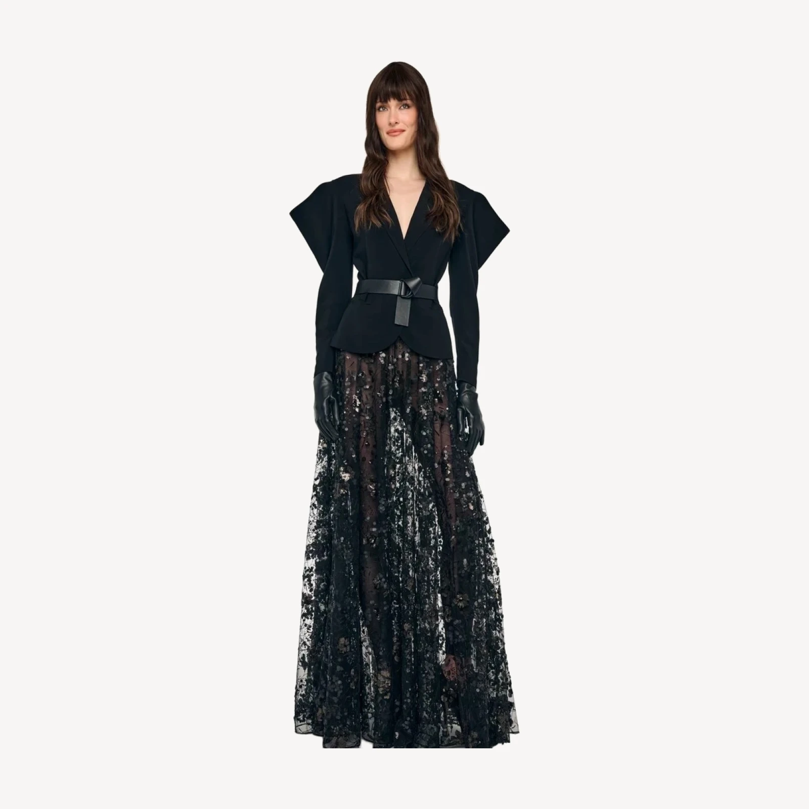 FLARED SKIRT TO FLOOR