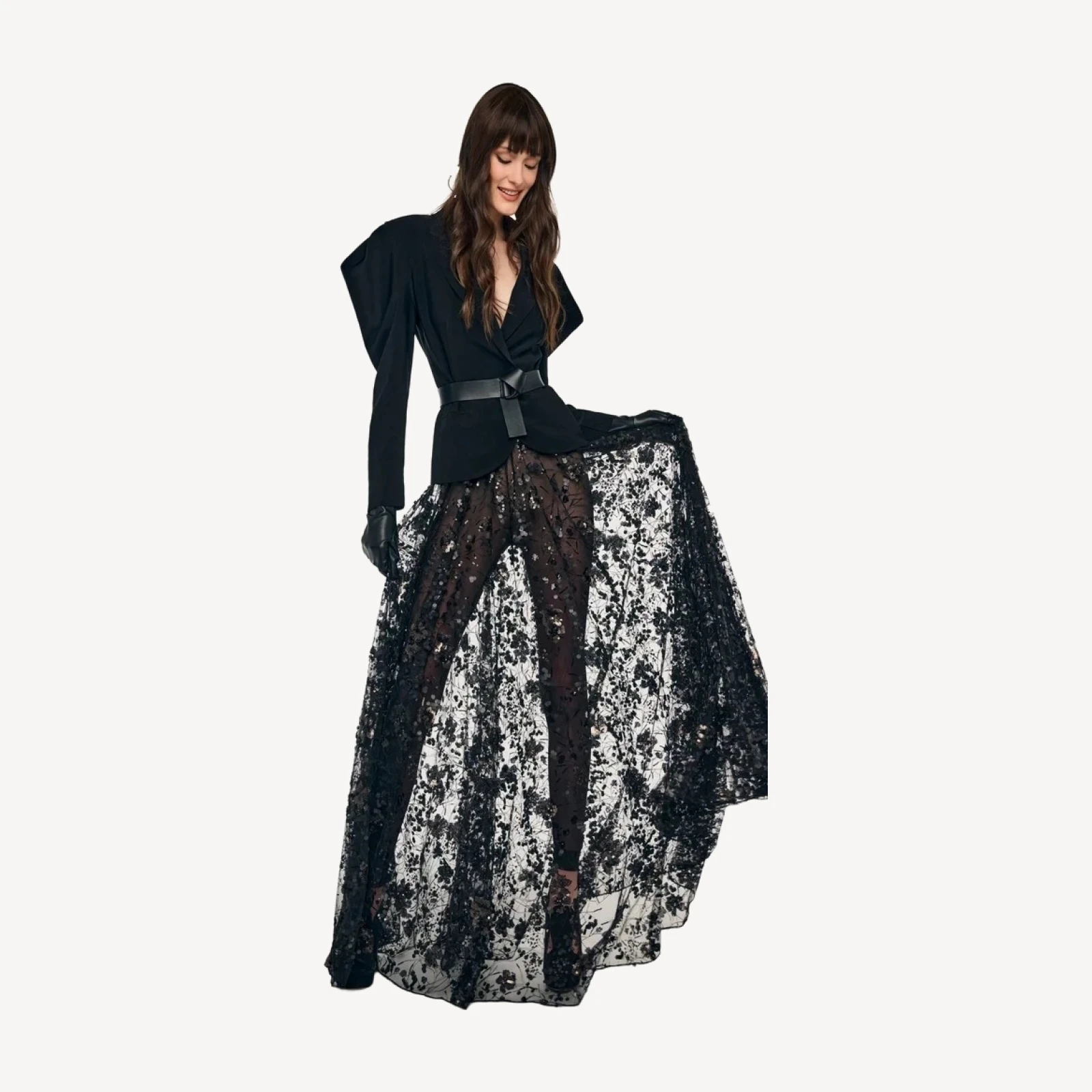 FLARED SKIRT TO FLOOR