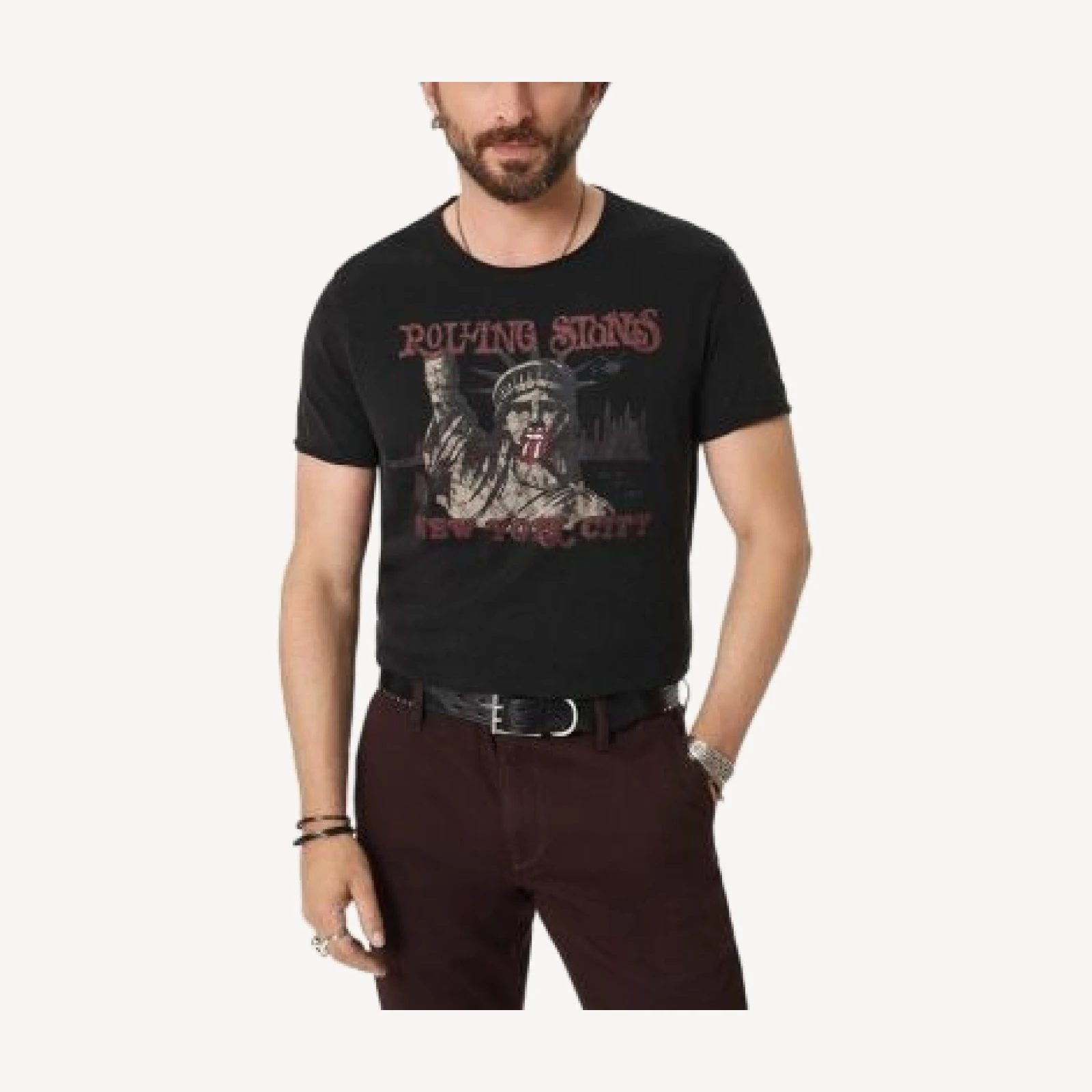 John Varvatos Raw Edge Rolling Stones Liberty Graphic T-Shirt