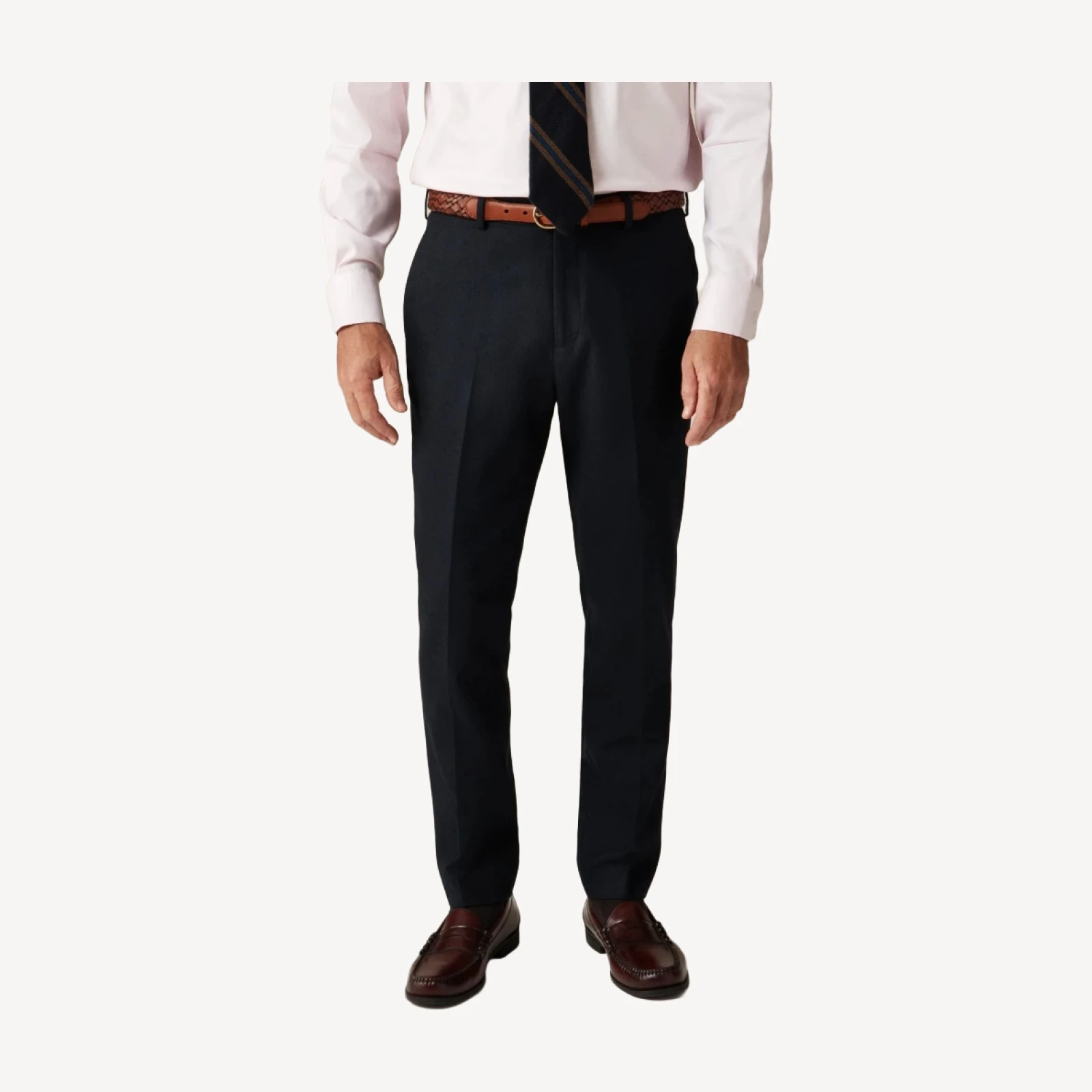 Ludlow Slim-fit suit pant in English cotton-wool blend