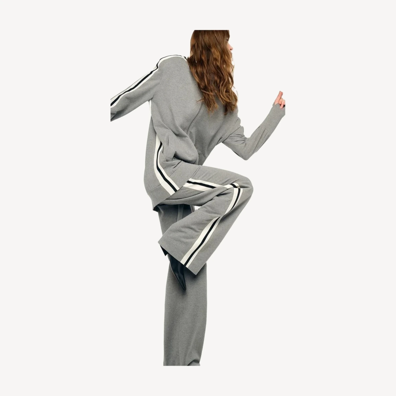 SIDE STRIPE FLAT FRONT WIDE PANT