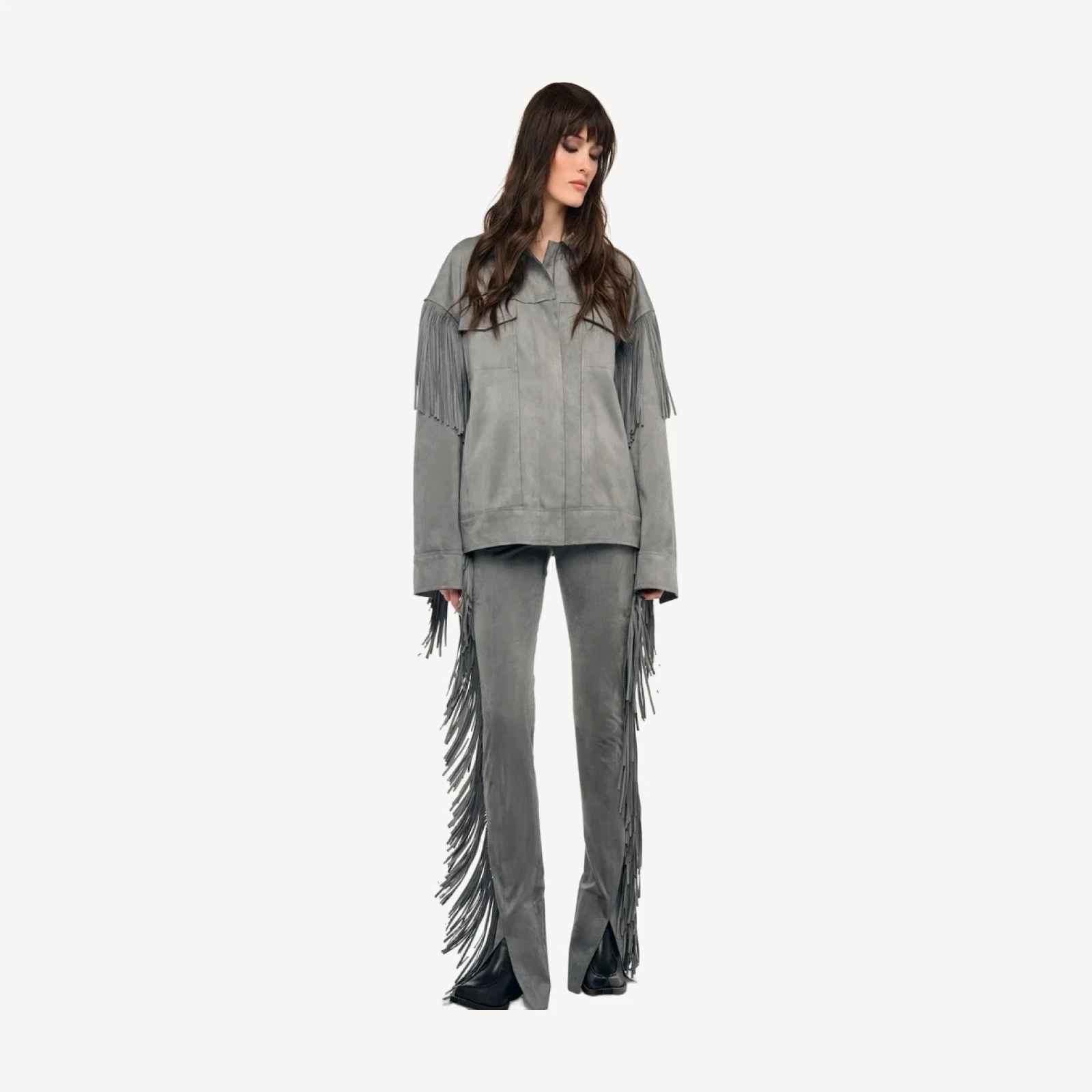 FRINGE SPAT JEANS