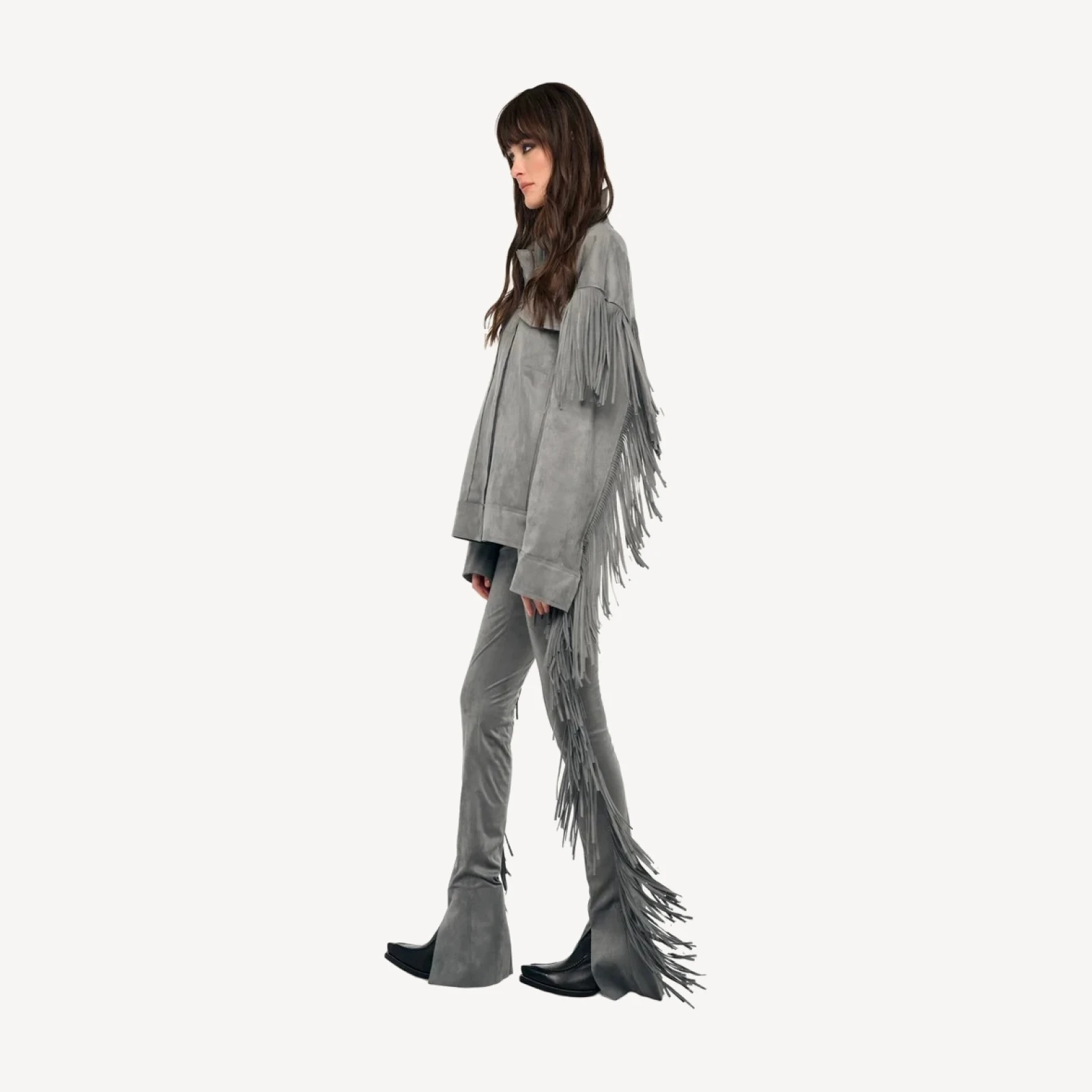 FRINGE SPAT JEANS