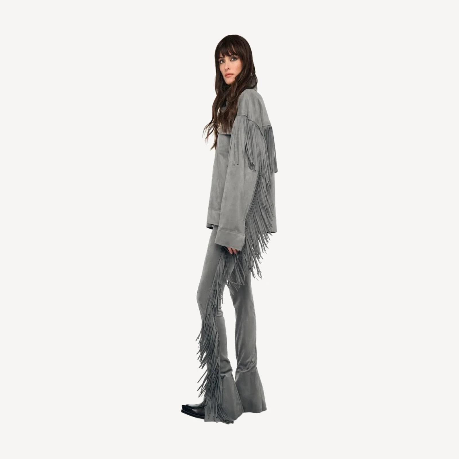 FRINGE SPAT JEANS