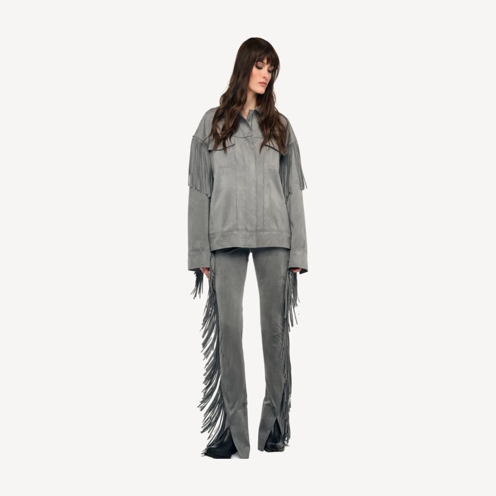 FRINGE SPAT JEANS