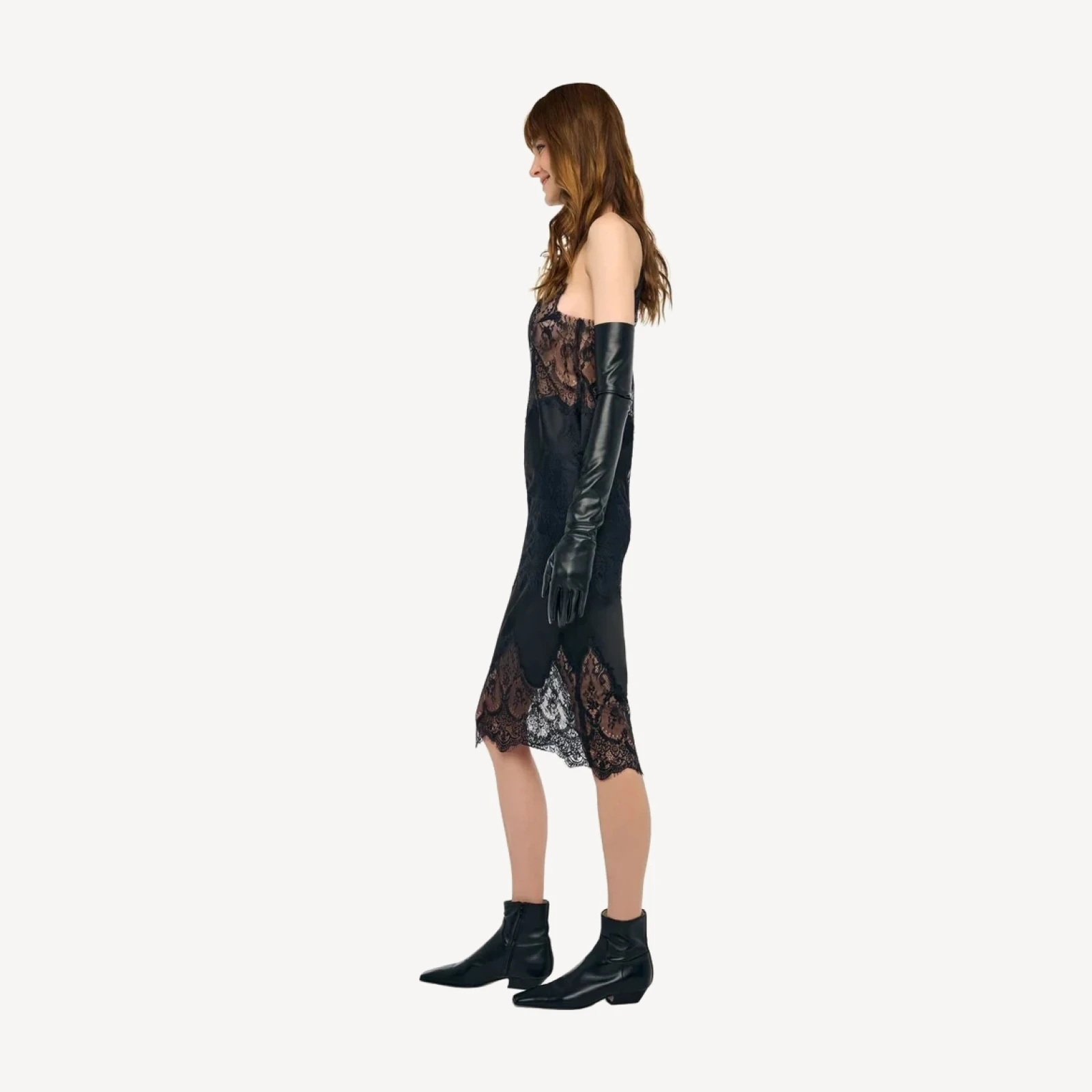 BIAS SLIP TOP WITH LACE