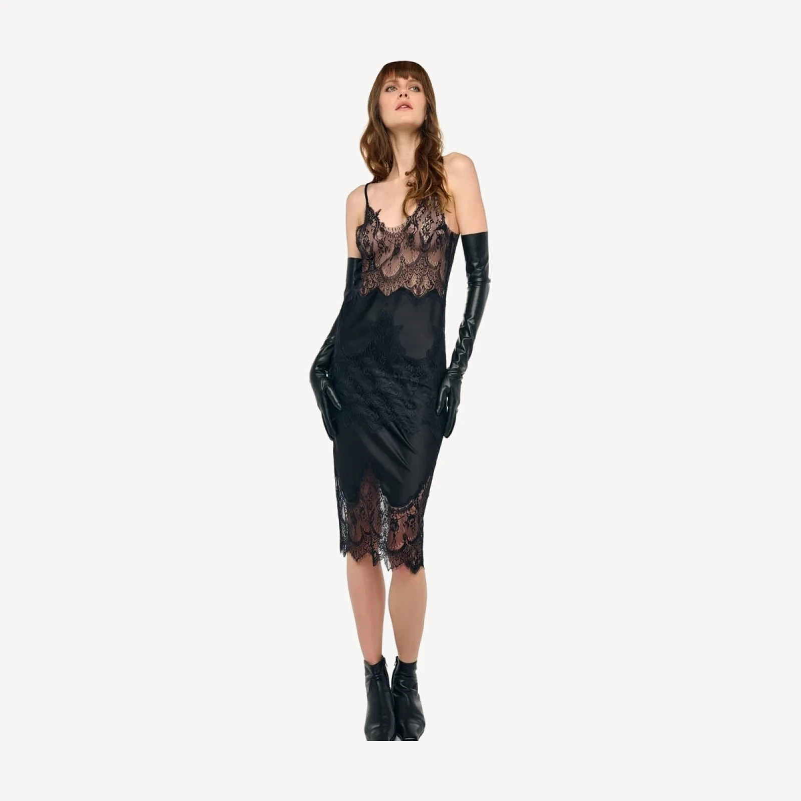 BIAS SLIP TOP WITH LACE